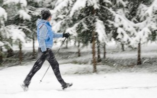 Marche nordique en hiver