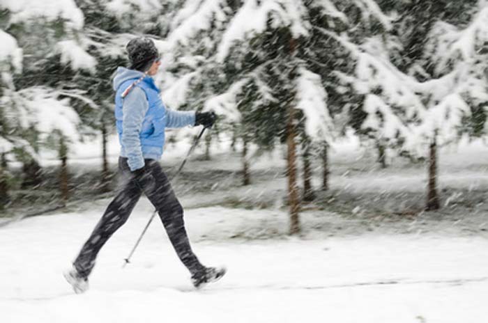 Marche nordique en hiver